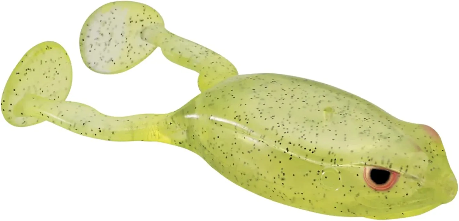 SPRO Fishing SEFF65YLSP Flappin Frog 65 Yellow Sparkle Ewg Double Ss De NSC 4/0