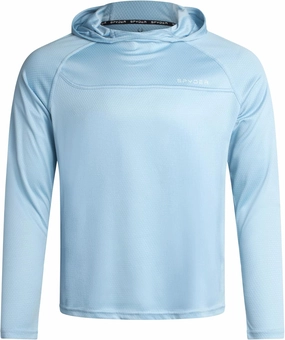 Spyder Mens Rash Guard Long Sleeve Sun Hoodie Shirt - UPF 50  UV Protection Quick Dry Moisture Wicking Fishing & Swim Shirt
