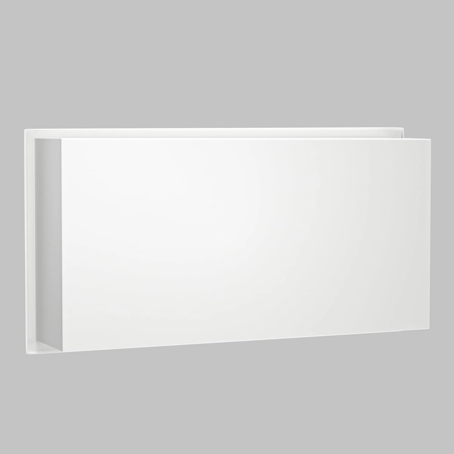 Stainless Steel Shower Niche 24" X 12" White No Tile Needed Niche Shower Recessed Wall Horizontal Niches for Bathroom Storage Over Mount Installation
