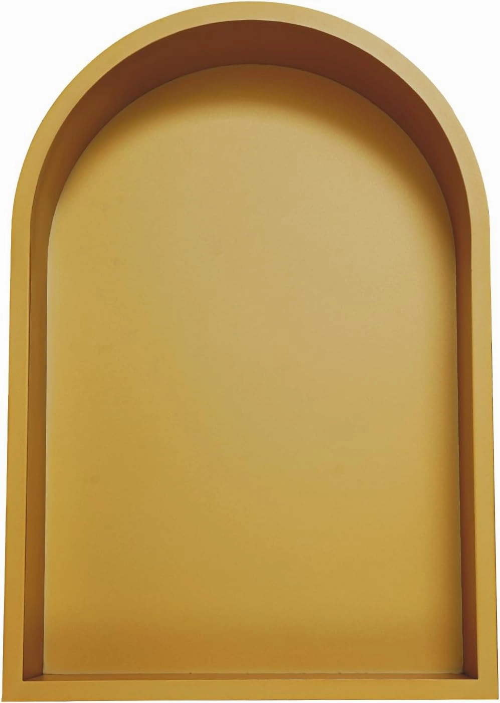 Stainless Steel Shower Niche Recessed Wall Niche Arched for Shower Storage No Tile Needed Wall Cabinet for Bathroom Storage Wall-Mounted Installation (13.11 * 3.94 * 19.09in, Gold)