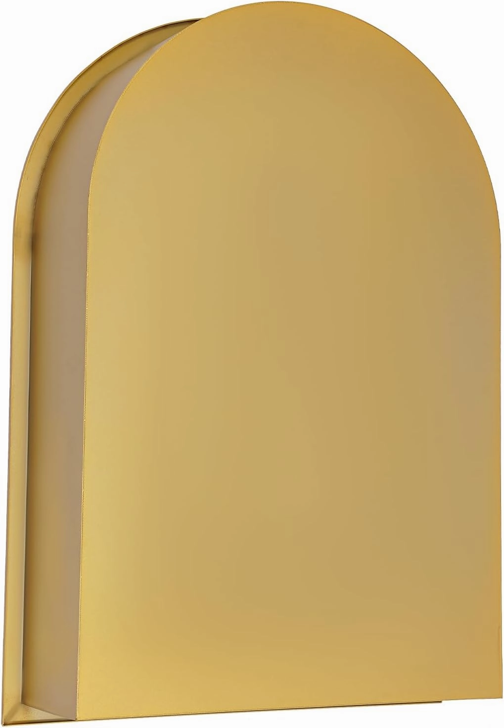 Stainless Steel Shower Niche Recessed Wall Niche Arched for Shower Storage No Tile Needed Wall Cabinet for Bathroom Storage Wall-Mounted Installation (13.11 * 3.94 * 19.09in, Gold)