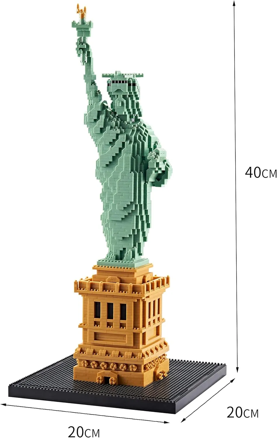 Statue of Liberty Micro Blocks Building Sets Mini Bricks Building for Adults, New York Famous Landmark Architectural Model Toys for Kids Age of 14  2810 PCS