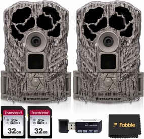 Stealth Cam Browtine 18MP Photo & 480P Video Wireless Hunting Trail Camera Bundle with 32GB SDHC Memory Card, Hi-Speed SD USB Card Reader