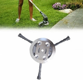 Steel Wire Grass Trimmer Head, 2025 New String Trimmer Replacement Head, Universal Brush Cutter Steel Head for Lawn Mower Edging, 6Inch Wired Trimmer Blade for Lawn Mower Tray (1, #A)