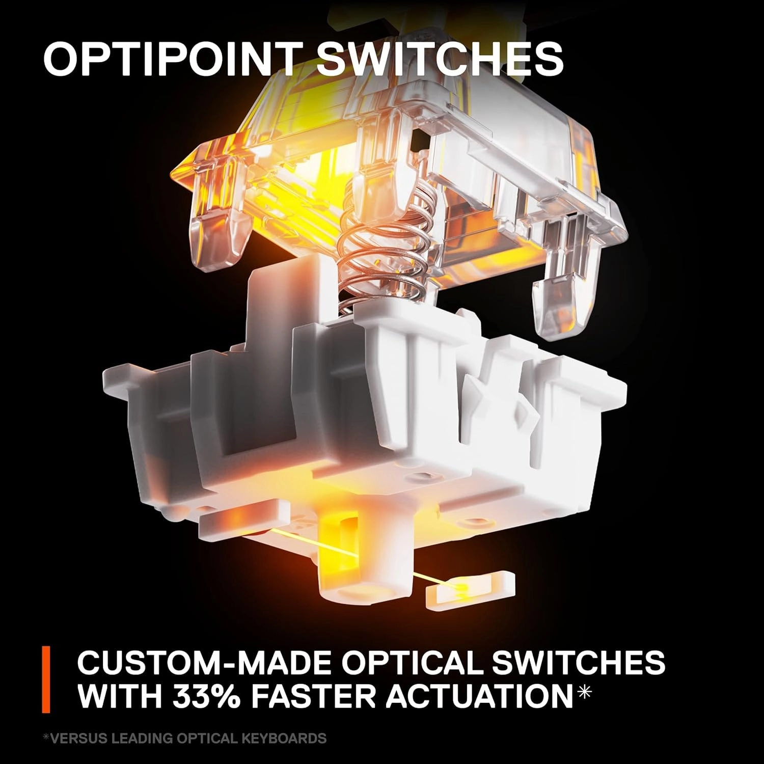 SteelSeries Apex 9 TKL - Mechanical Gaming Keyboard - Optical Switches - 2-Point Actuation - Keyless Compact Size - Removable Switches - US Layout (QWERTY)