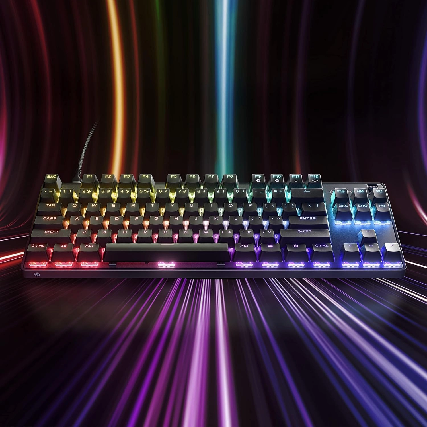 SteelSeries Apex 9 TKL - Mechanical Gaming Keyboard - Optical Switches - 2-Point Actuation - Keyless Compact Size - Removable Switches - US Layout (QWERTY)