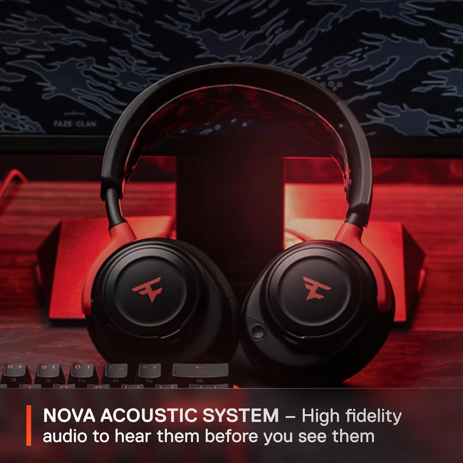 SteelSeries Arctis Nova 7 FaZe Clan Edition Multi-Platform Premium Wireless Gaming Headset — Limited Edition — Dual Wireless 2.4 GHz & Bluetooth 38 HR Fast Charge Battery – PC, PS, Mac, Mobile, Switch
