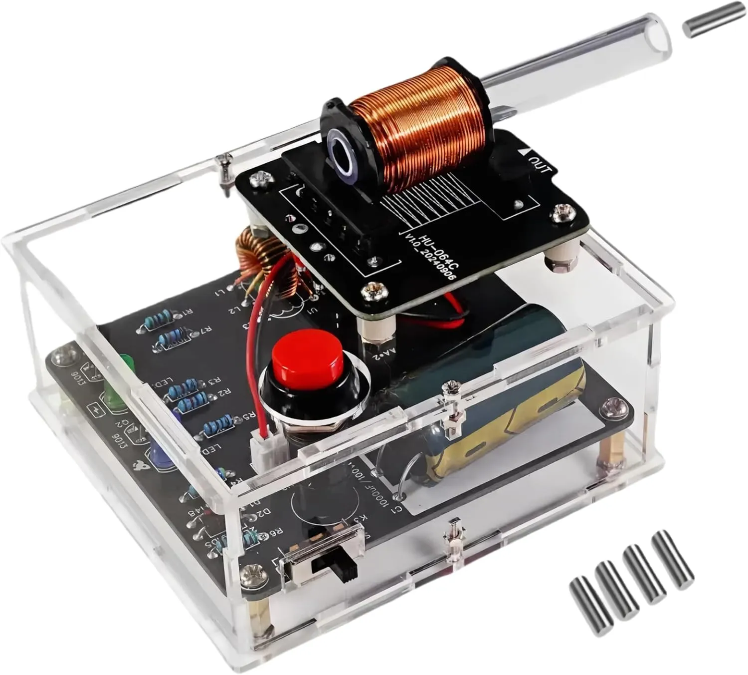 STEM Projects DIY Toys Soldering Practice Kit, Electric Magnetic Transmitter Educational Electronics Kit, Mini DIY Shooting Game Toy Gift for Teens Boys Girls