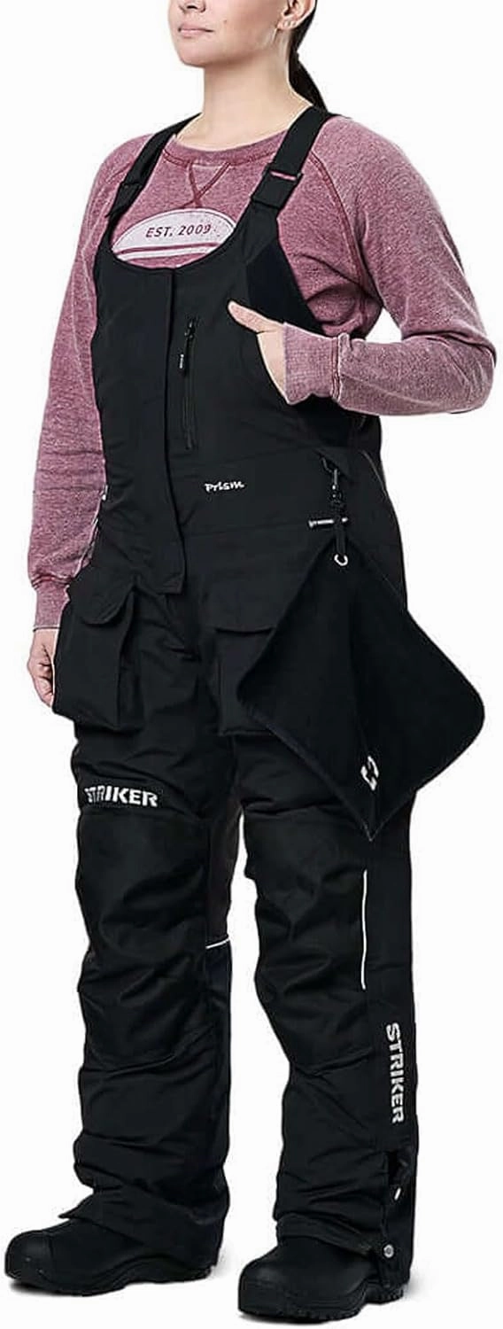 Striker Women's Prism Durable Breathable Water-Resistant Outdoor Ice Fishing Bibs with Sureflote Flotation Technology