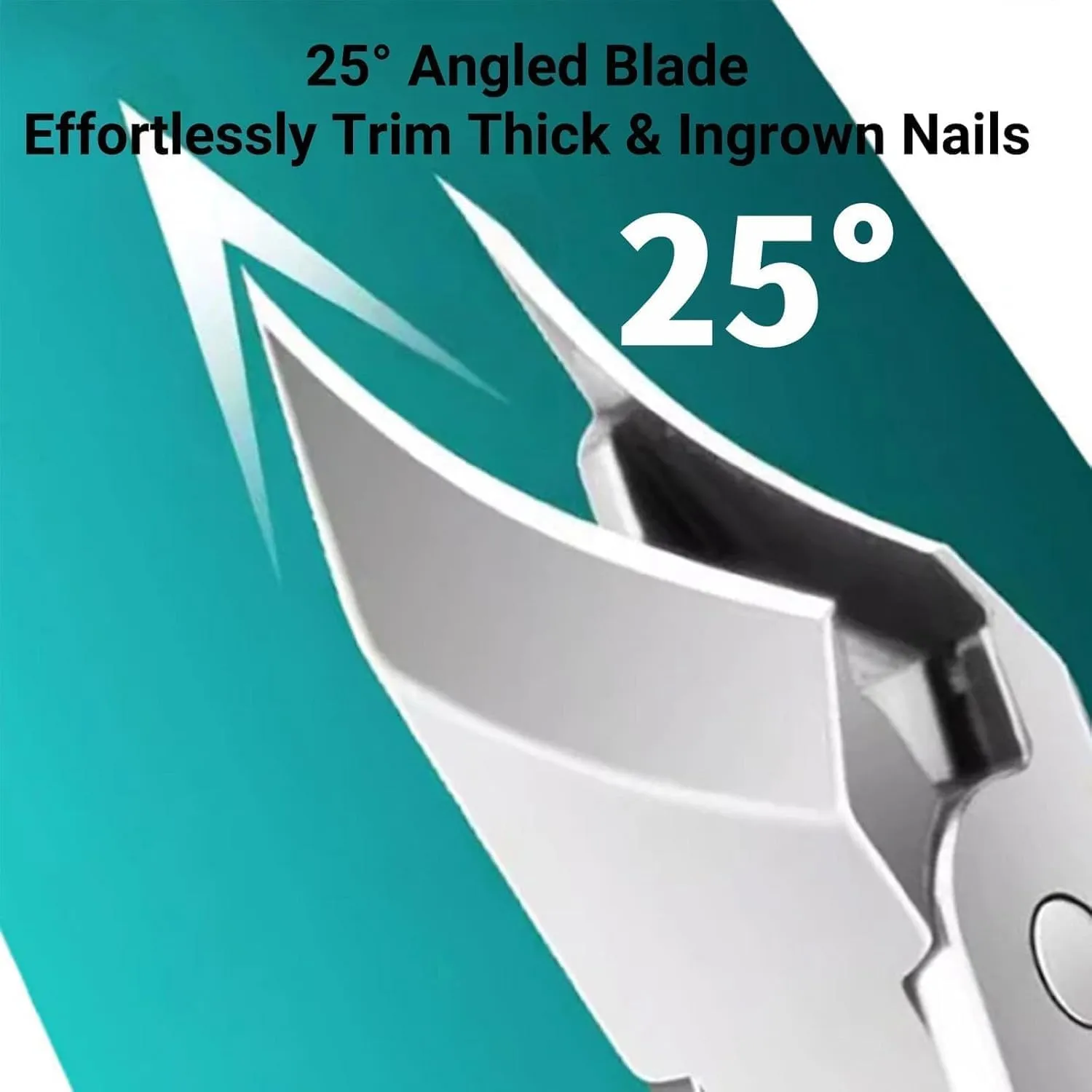 Super Sharp Oblique Nail Clippers, Wide Jaw Opening Anti-Splash Slanted Nail Clipper, 25° Eagle Beak Oblique Mouth Nail Clipper Three-Piece Set, for Tough Nails (Orange)