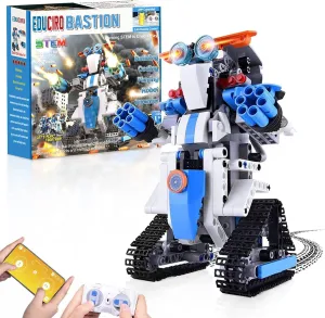 SUPTMAX Robot Building Toys for Boys & Girls, 8-12 Years, 358-Piece STEM Project, Remote & App Controlled, Robotics