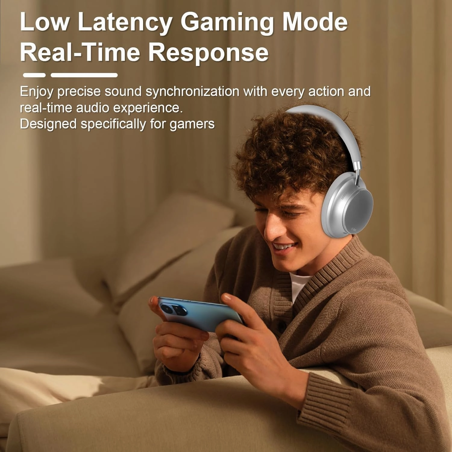 T-fun NC35 Hybrid Active Noise Cancelling Headphones, 360° Spatial Audio with Head Tracking, Over Ear Headphones Wireless Bluetooth 5.3, 55H ANC Playtime, Deep Bass, Custom EQ via App, for Travel Home
