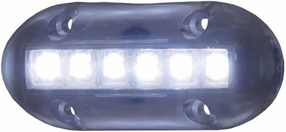 T-H Marine High-Intensity LED Underwater Boat Lights - Waterproof Surface Mount Lighting for Night Fishing & Recreational Use - 180 Lumens, Long Life, Low Power Draw - White Light