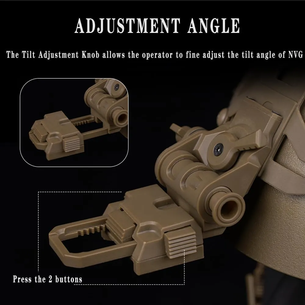 Tactical Night Visions NVG L4G69 Mount, Helmet Nylon Adapter Attachment PVS15/PVS18/PGPNVG18 Gear for Fast 3-Hole Helmet Accessories