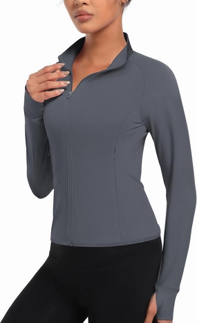 TACVASEN Women's Athletic Zip Up Jacket Long Sleeve Workout Tops for Women UV Protection Golf Outfits