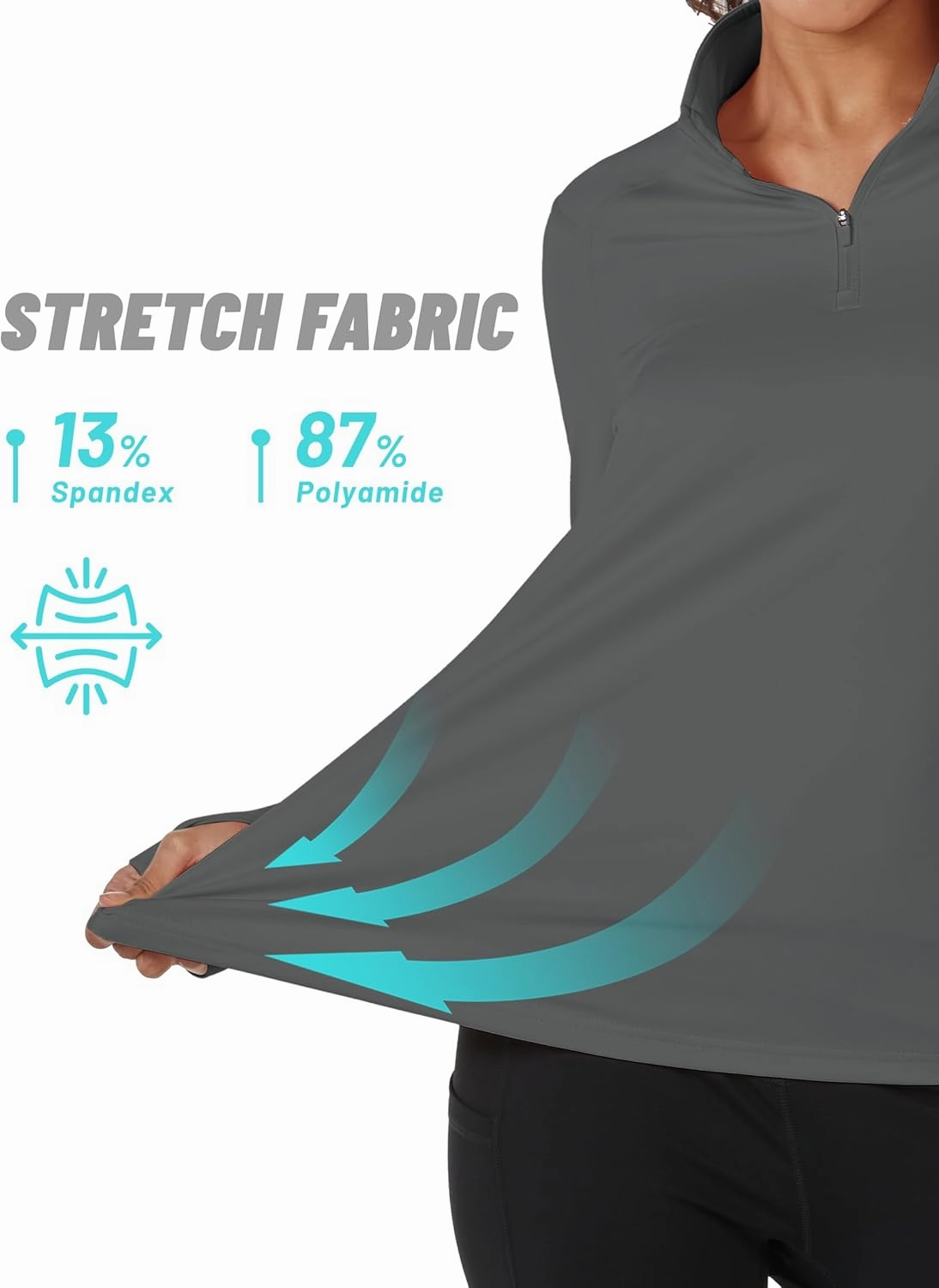 TACVASEN Women's Quarter Zip Pullover Fleece Lined Golf Shirt Long Sleeve Workout Tops Athletic Sweatshirt for Women
