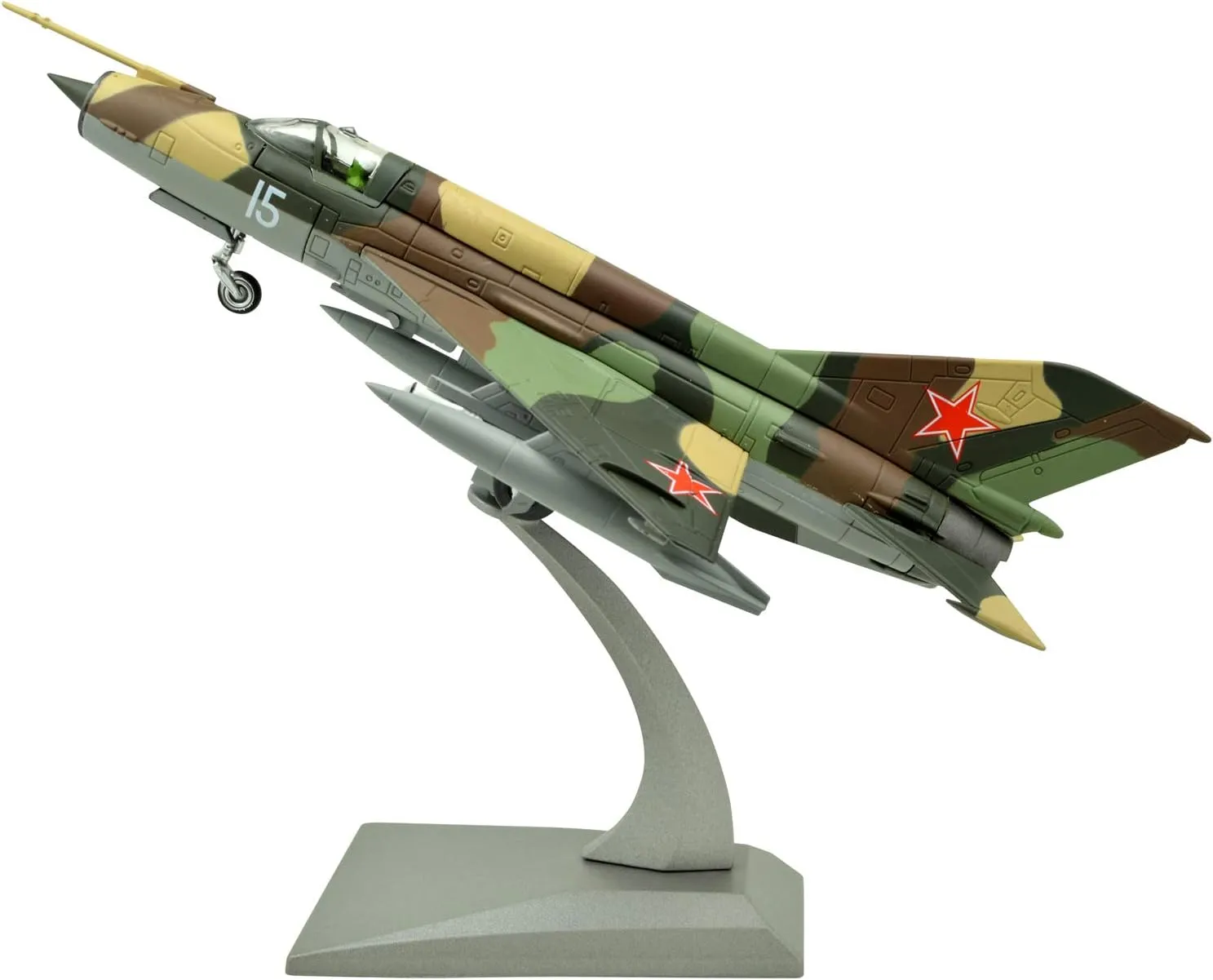 TANG DYNASTY(TM) 1:72 MiG-21 Fighter Attack Metal Plane Model,Soviet Union,Military Airplane Model,Diecast Plane,for Collecting and Gift