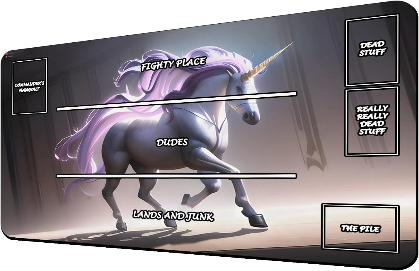 TCG Playmat, AI Paintings Game Mat, Mousepad Compatible for MTG Trading Card Game Playmats Board Game TCG Playmat Table Mats Games Size 24 x 14 inches with Zones 2280805 MFG