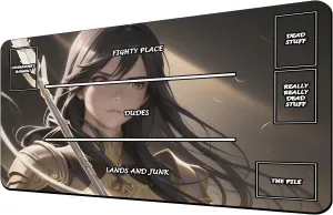 TCG Playmat, AI Paintings Game Mat, Mousepad Compatible for MTG Trading Card Game Playmats Board Game TCG Playmat Table Mats Games Size 24 x 14 inches with Zones 6090805 MFG
