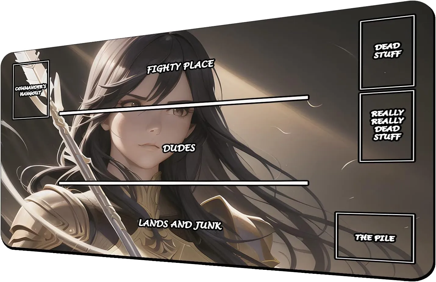 TCG Playmat, AI Paintings Game Mat, Mousepad Compatible for MTG Trading Card Game Playmats Board Game TCG Playmat Table Mats Games Size 24 x 14 inches with Zones 6090805 MFG