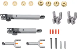 Technic Hydraulic Parts Pneumatic Kit - Compatible with Major Bricks Set, Replacement Parts and Pieces - Air Pump Gears and Axles Set