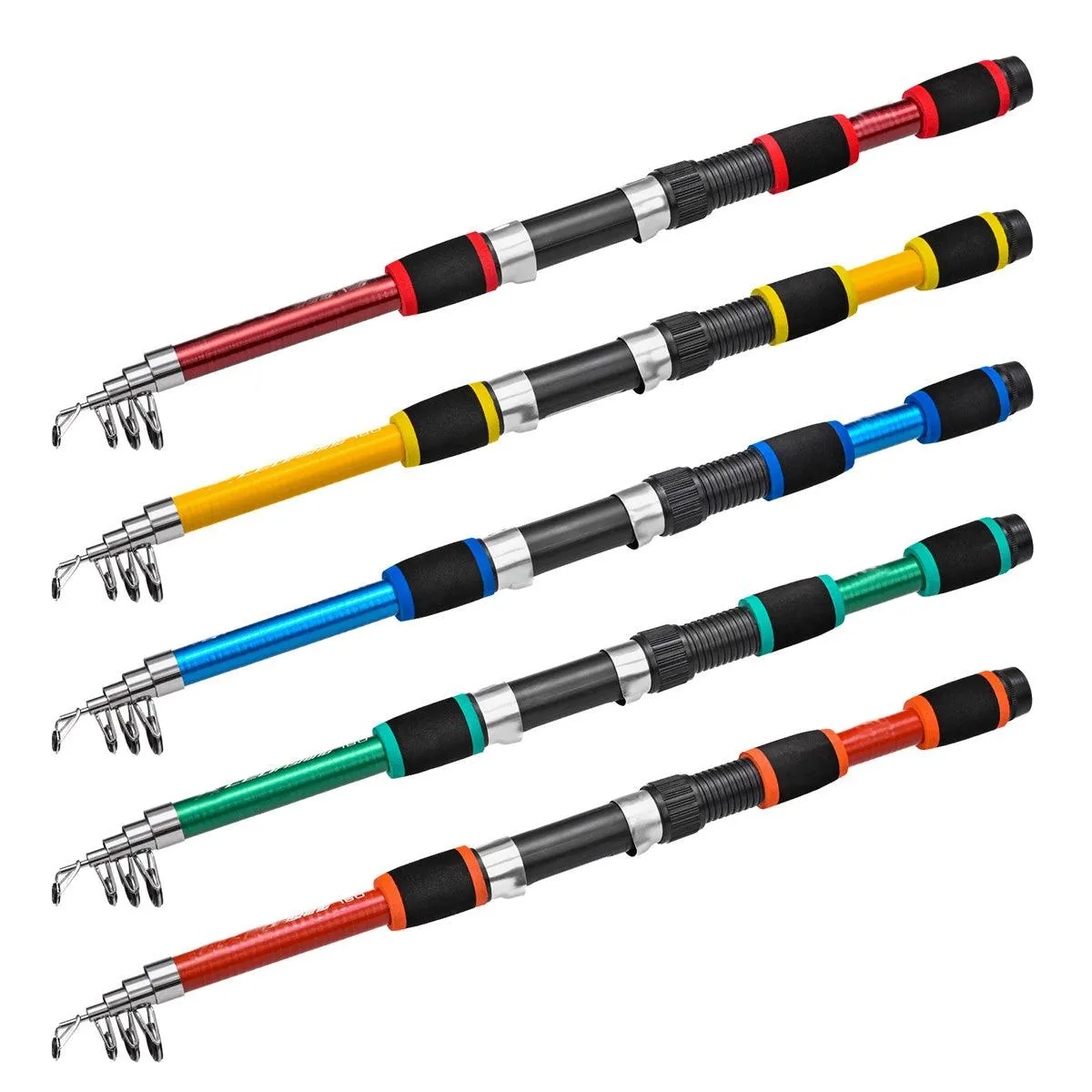 Telescopic Fishing Rod Lightweight Portable Sea Casting Rod Durable Glass Steel
