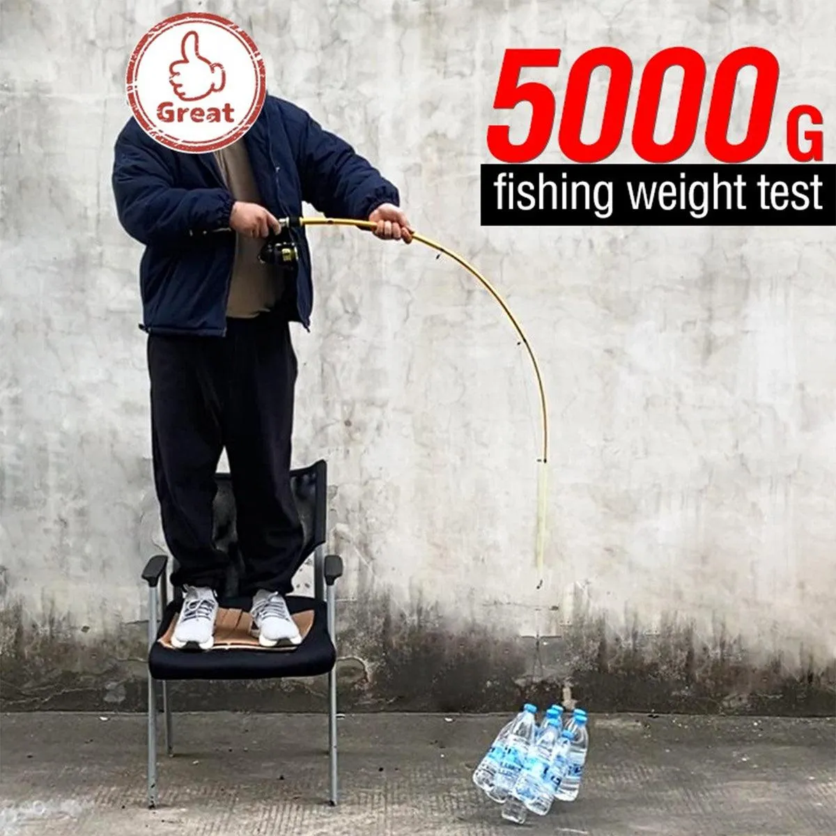 Telescopic Fishing Rod Lightweight Portable Sea Casting Rod Durable Glass Steel