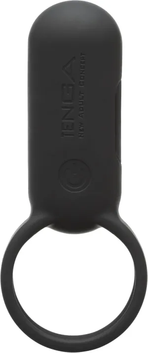 TENGA Smart Vibe Vibrating Ring for Men Women and Couples Masturbation, Rechargeable Dual Partner Stimulating Vibrator, TSV-001 Black