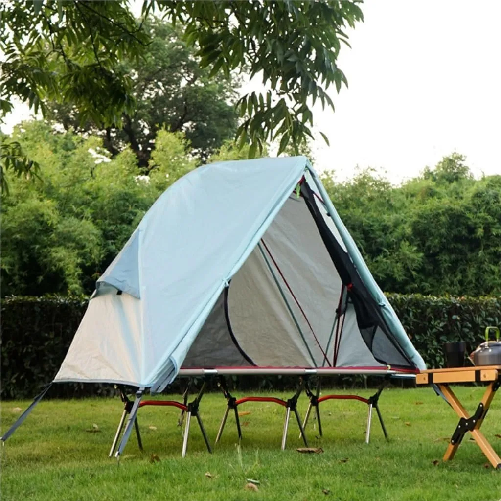 Tent Outdoor Camping Off-The-Ground Tent Single Folding Portable Mosquito Net Windproof and Anti-UV Fishing Tent Outdoor Tent