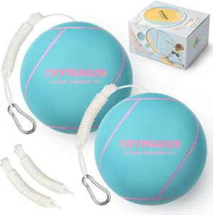 Tetherball, Tether Balls and Rope Set for Kids Blue and Green, Replacement Tetherball for Adults Backyard Outdoors…