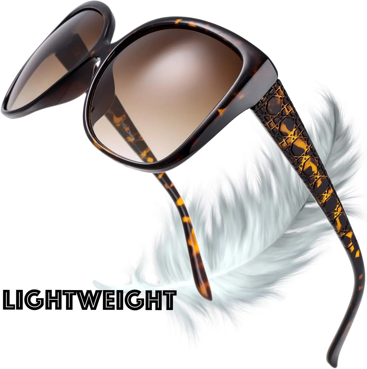 The Fresh Women's Oversized Square Jackie O Cat Eye Hybrid Butterfly Fashion Sunglasses - Exquisite Packaging