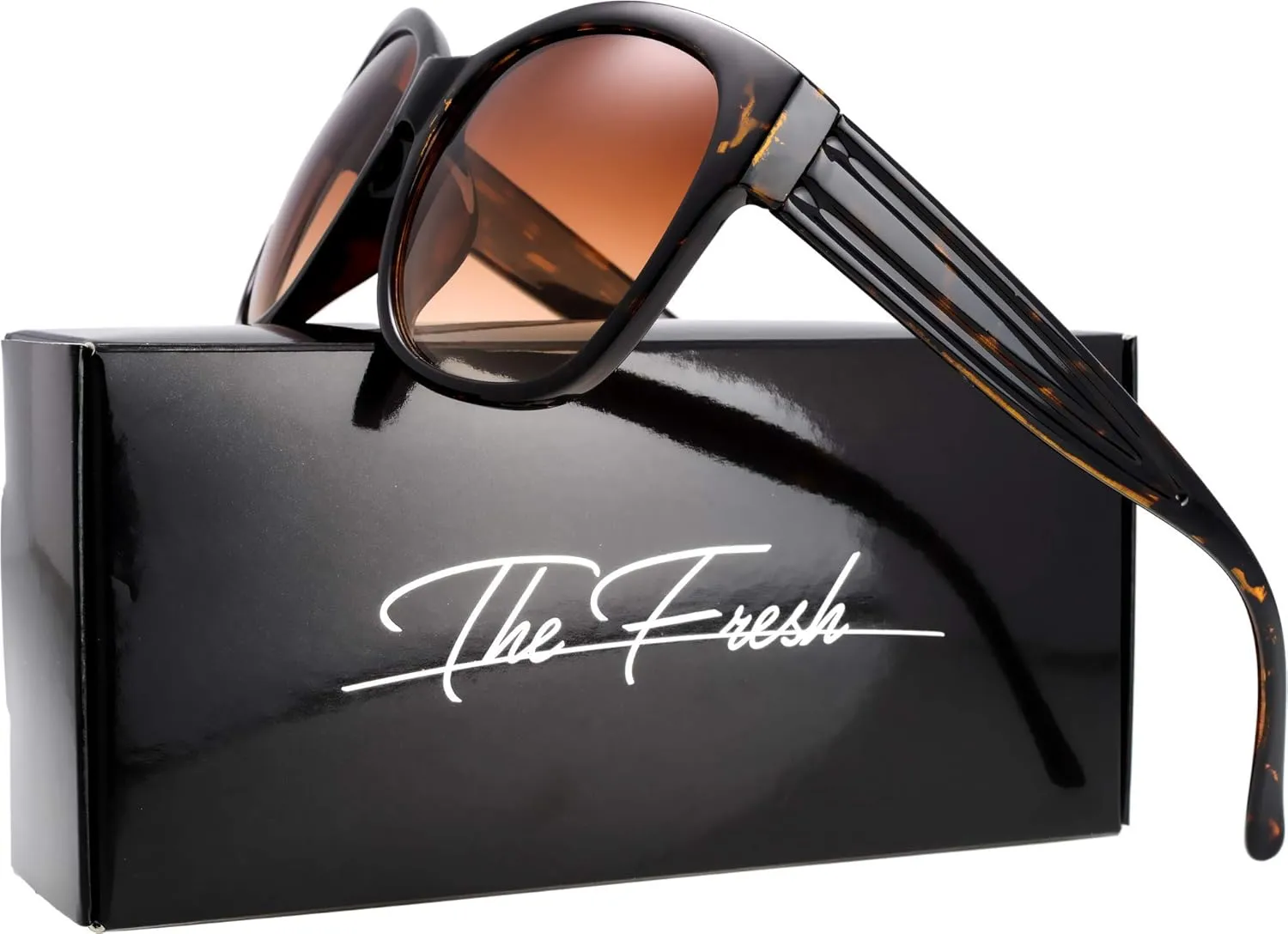The Fresh Women's Oversized Square Jackie O Cat Eye Hybrid Butterfly Fashion Sunglasses - Exquisite Packaging