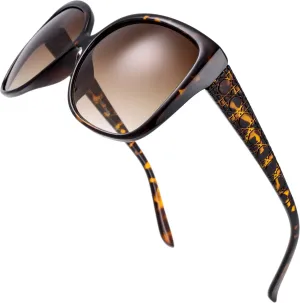 The Fresh Women's Oversized Square Jackie O Cat Eye Hybrid Butterfly Fashion Sunglasses - Exquisite Packaging