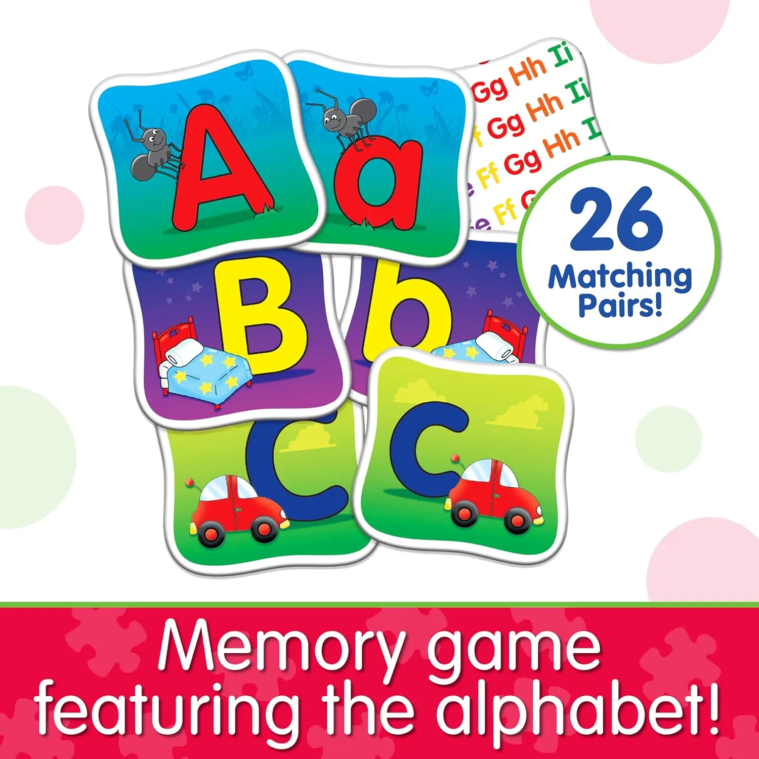 The Learning Journey: Match It! Memory - Alphabet - Capital and Lowercase Letter Matching Game with 26 Matching Pairs - Memory Games for Kids 3 and Up - Award Winning Toys