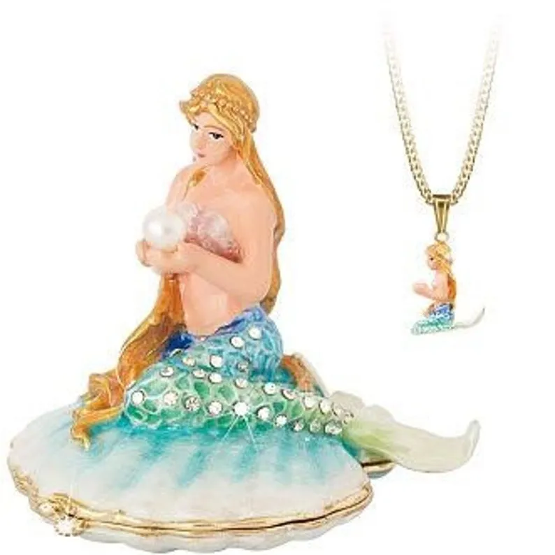 The Little Mermaid Jewel Box with Necklace and Pendant