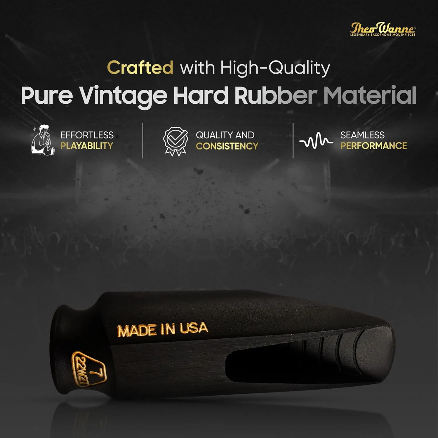 Theo Wanne Brahma Hard Rubber Soprano Saxophone Mouthpiece with Twisted Walls, Shark Gill Baffle & Small Stadium Chamber for Jazz, Classical & Rock - Superior Quality & Resonant Sound - Size 6 (.060")