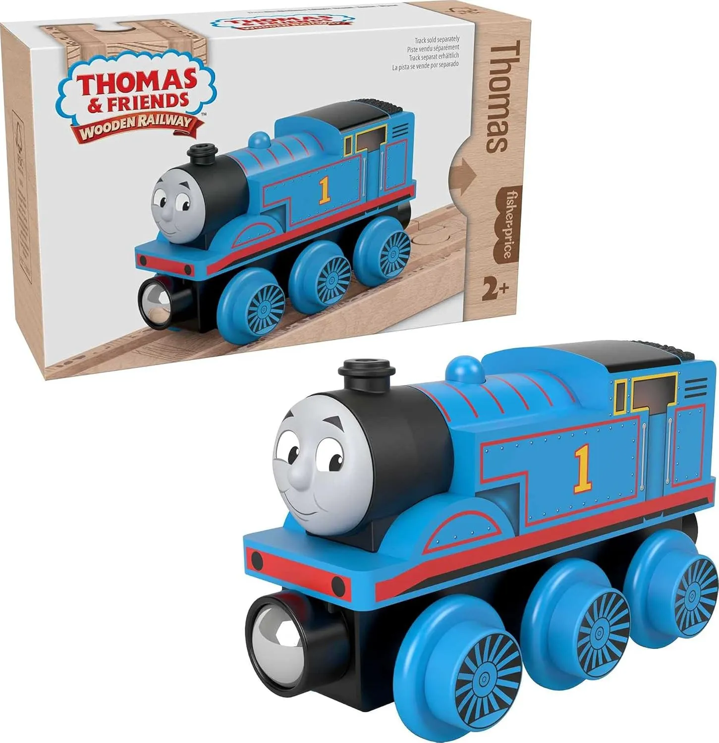 Thomas & Friends Wooden Railway Toy Train Thomas Push-Along Wood Engine for Toddlers & Preschool Kids Ages 2  Years