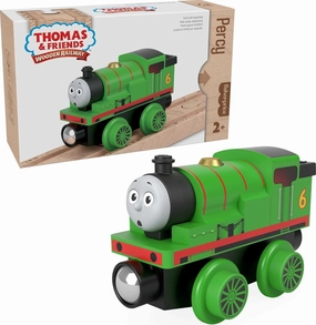 Thomas & Friends Wooden Railway Toy Train Percy Push-Along Wood Engine for Toddlers & Preschool Kids Ages 2  Years (Amazon Exclusive)