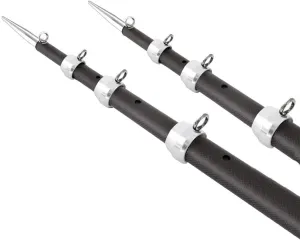 TIGRESS 3K Carbon Fiber Telescoping Outrigger for Fishing, Lightest Outrigger in The Industry, Sold as a Pair
