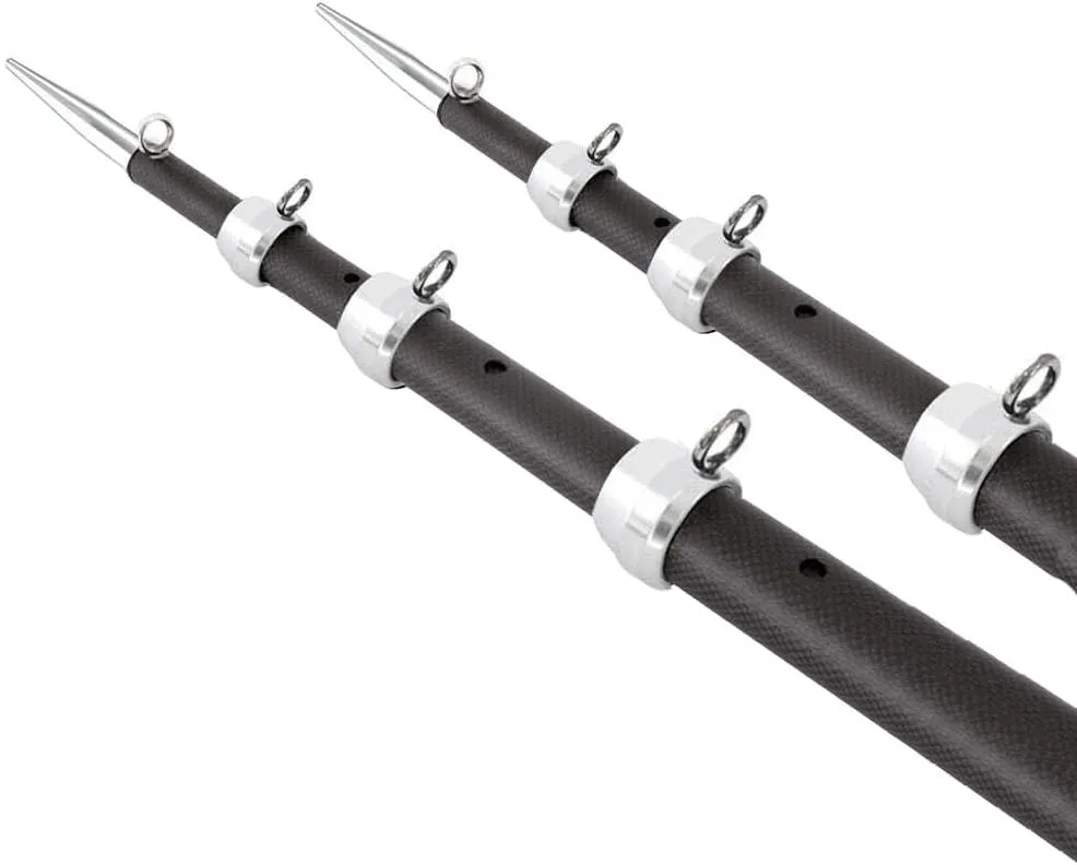 TIGRESS 3K Carbon Fiber Telescoping Outrigger for Fishing, Lightest Outrigger in The Industry, Sold as a Pair