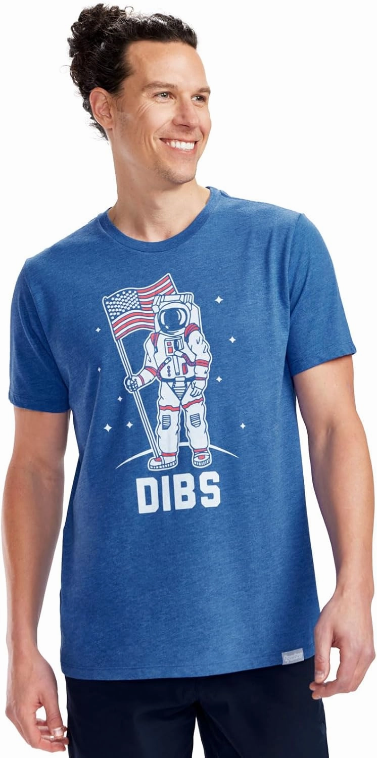 Tipsy Elves Patriotic Shirts for Men Comfy Casual American Flag Short Sleeve Mens 4th of July Summer Tees