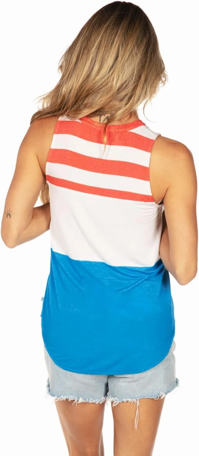 Tipsy Elves Women’s 4th of July Tank Tops Cute Patriotic American Flag Shirt Sleeveless July Fourth Outfits