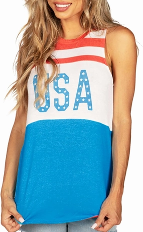 Tipsy Elves Women’s 4th of July Tank Tops Cute Patriotic American Flag Shirt Sleeveless July Fourth Outfits