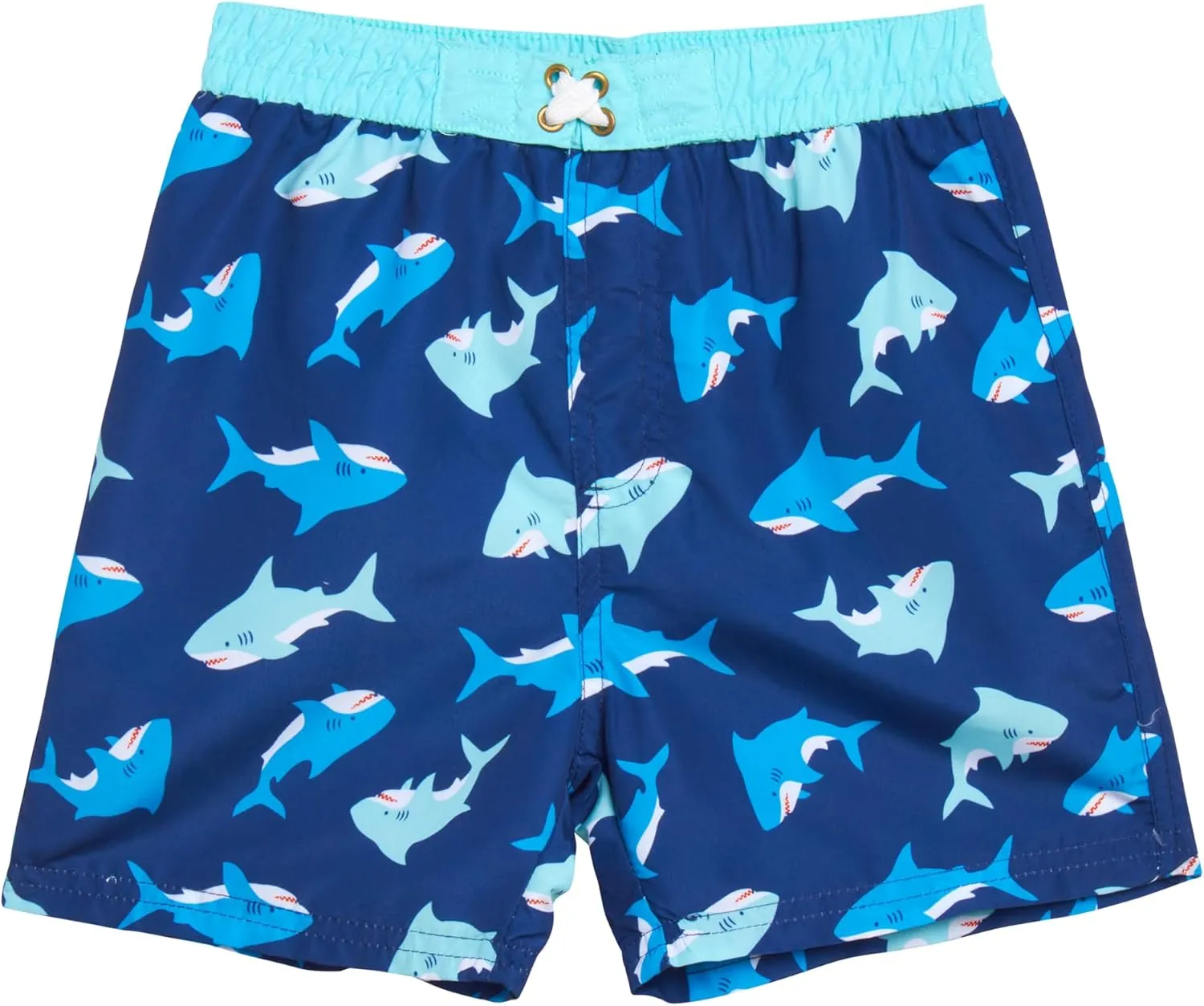 Toddler Baby Boys Swim Set - 4 Piece Swim Trunks and Short Sleeve Rash Guard for Boys Kids Swimwear (Sizes: 12M-7)