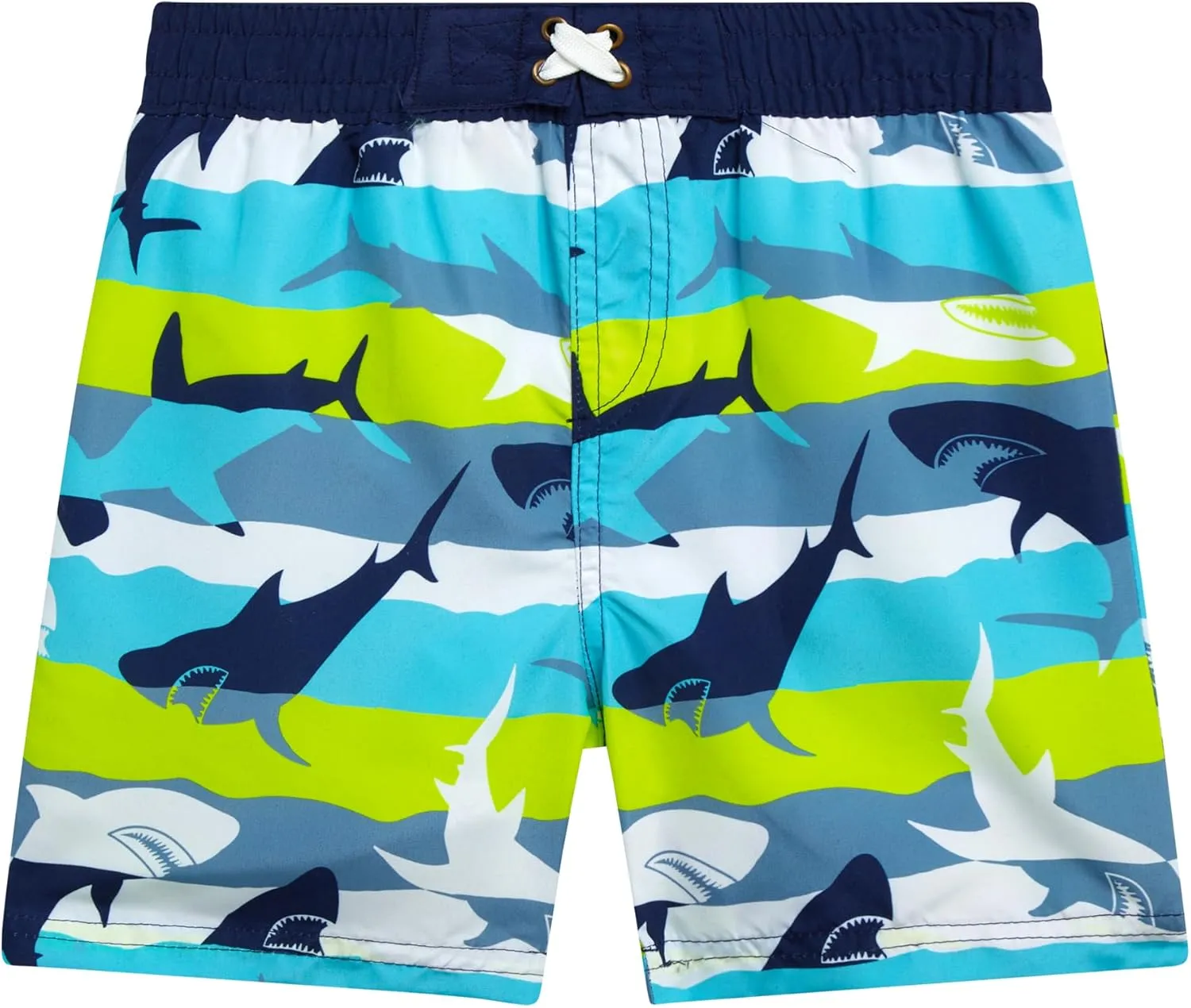 Toddler Baby Boys Swim Set - 4 Piece Swim Trunks and Short Sleeve Rash Guard for Boys Kids Swimwear (Sizes: 12M-7)
