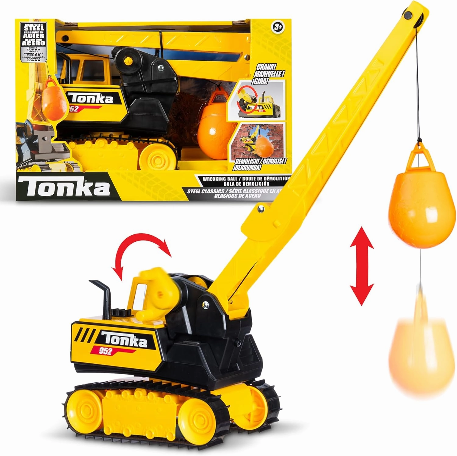 Tonka Steel Classics Crane with Wrecking Ball 06296