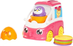 Toomies Tomy Hide and Squeak Fill and Pop Ice Cream Van Baby Toy, Baby Push Along Toy, Learning Toy for Babies, Musical Toys with Colours and Sounds, Baby Boys and Girls Aged 1, 2 and 3 Years Old