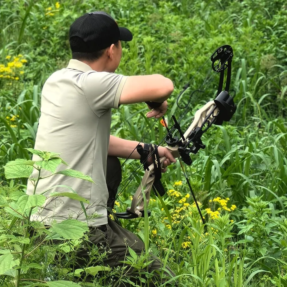 TOPOINT Starter Bow Compound Bow Archery Set Easy to Adjust No Bow Press Bow and Arrow Set for Adults and Teens 19-30" Draw Length 19-70 Lbs Draw Weight Up to IBO 320 Fps, US-Made Limbs