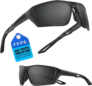 TOREGE Polarized Sports Sunglasses for Men Women Shooting Cycling Running Golf Fishing Sunglasses Durable Lens TR36
