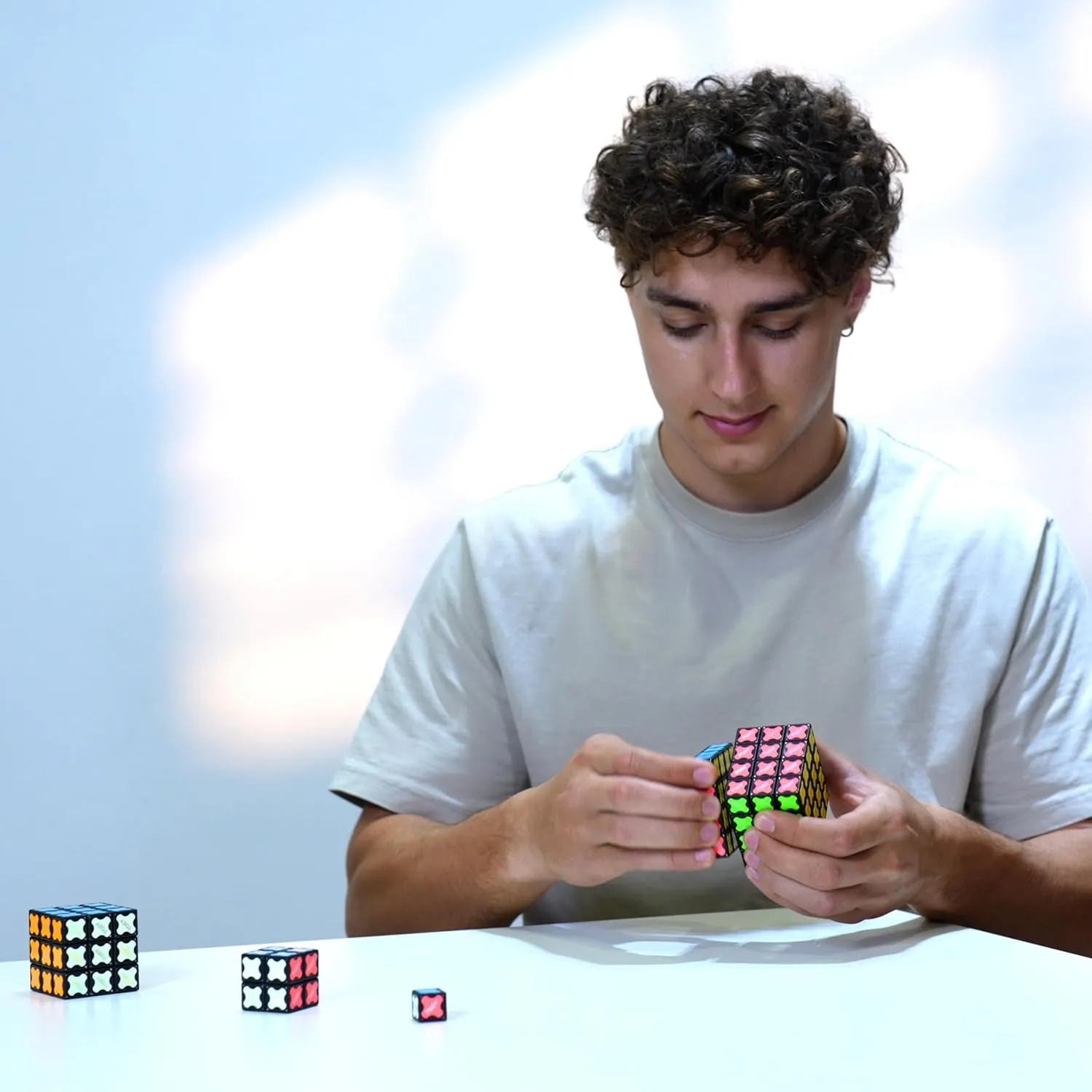 TOSY Magnet Cube 4x4 - 560 Magnets, 70 Blocks, 9in1 Toy: Puzzle Cube Game, Creative Building Blocks, Transformable Fidget Spinner, Infinity Cube